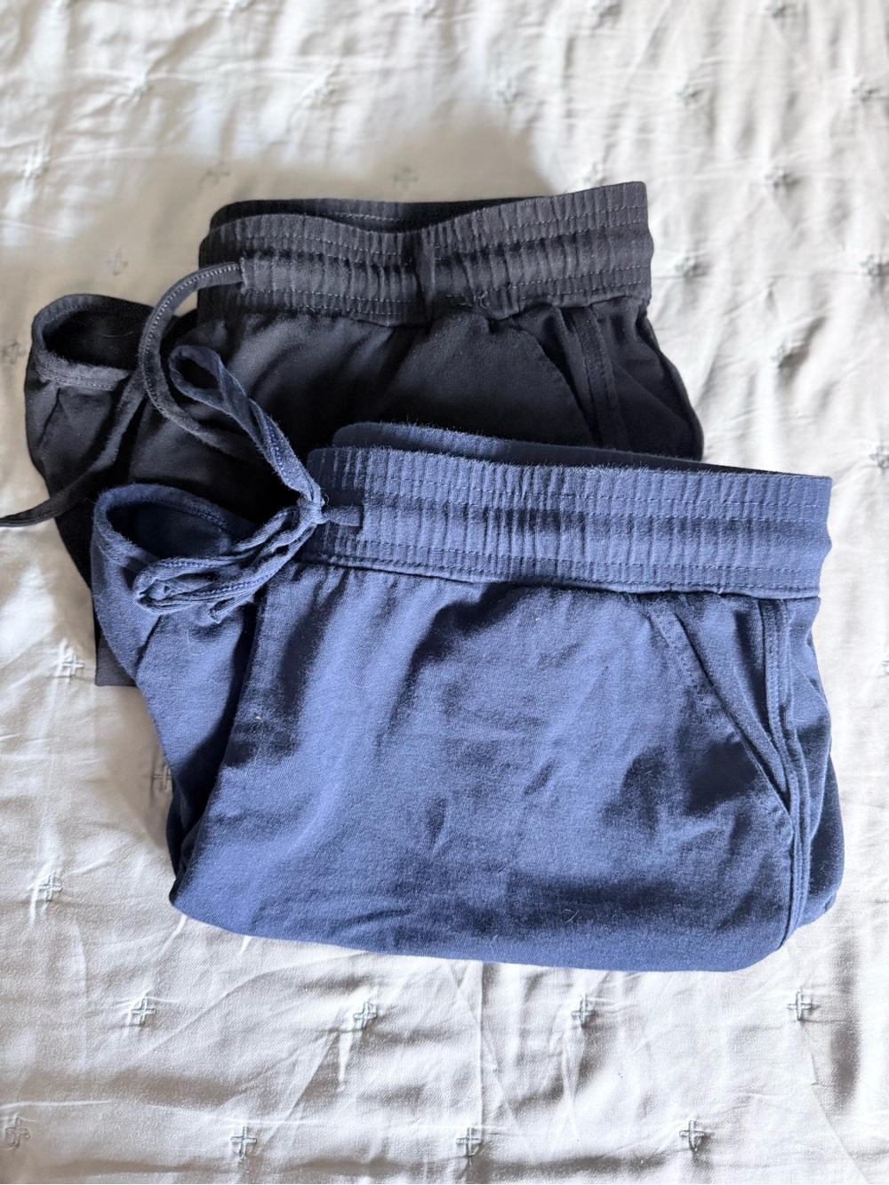 Navy and Black Drawstring Lightweight Lounge Athletic Shorts XL